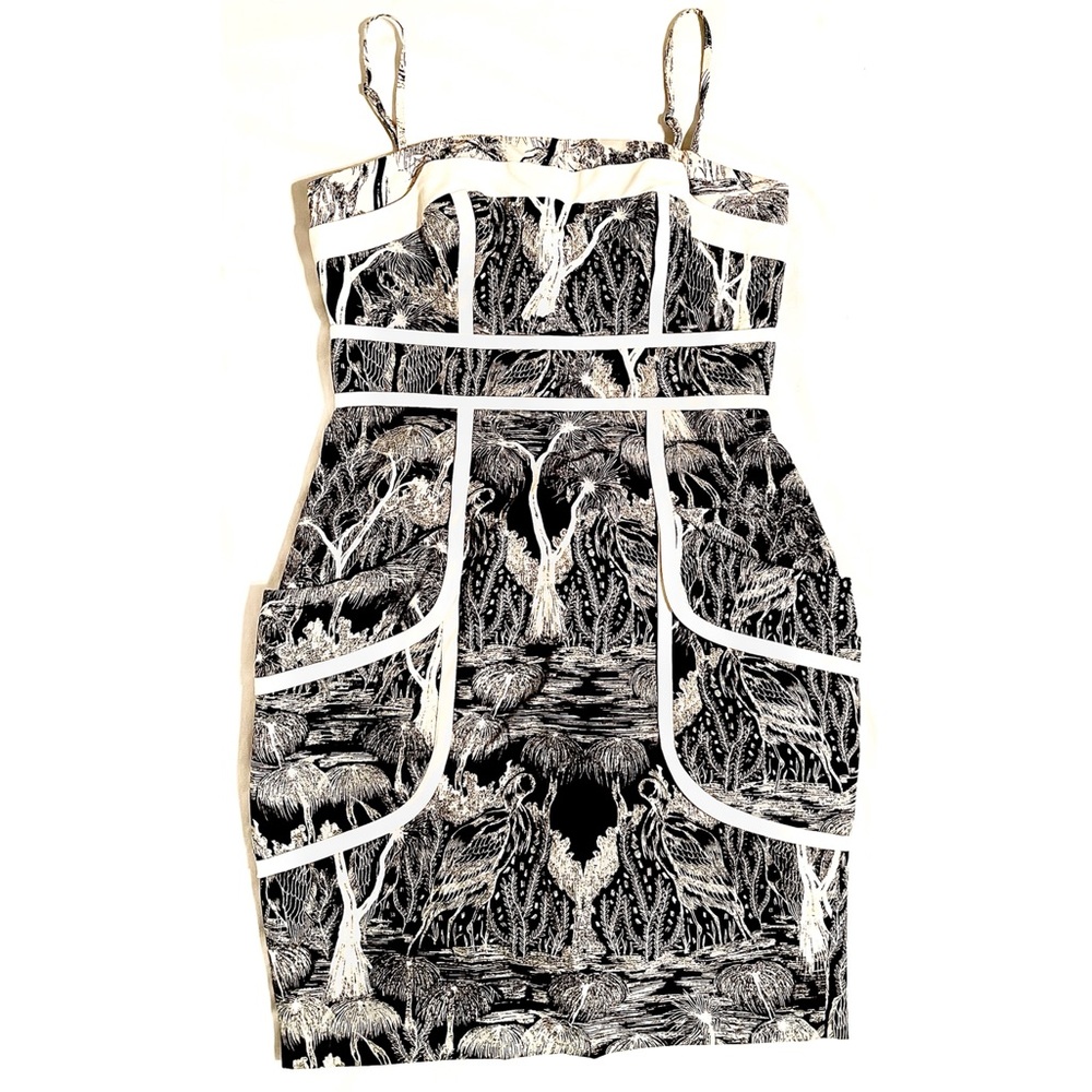 Tracy Reese Bird Scene Toile Dress